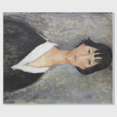 Zwart Harig Jong Meisje, Modigliani Cadeaupapier (Vlak)
