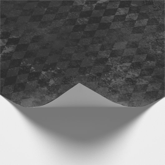  zwart Harlequin-papier Cadeaupapier (Hoek)