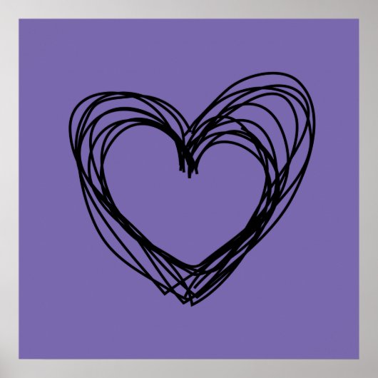 zwart hart 1 poster (Voorkant)