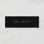 Zwart hart 3 Anemone Mini Business Kaarten Mini Visitekaartje (Achterkant)