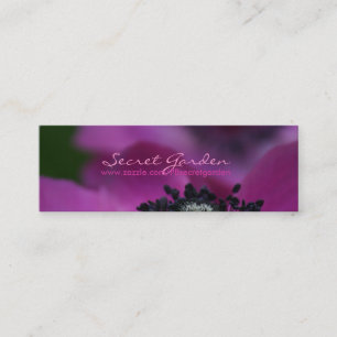 Zwart hart 3 Anemone Mini Business Kaarten Visitekaartje