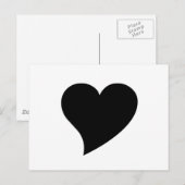 Zwart hart briefkaart (Voorkant / Achterkant)