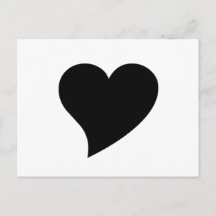 Zwart hart briefkaart
