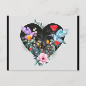 Zwart hart briefkaart