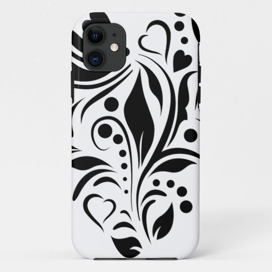 Zwart hart Case-Mate iPhone case (Achterkant)
