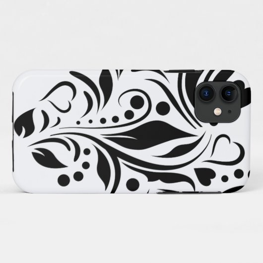 Zwart hart Case-Mate iPhone case (Achterkant (horizontaal))