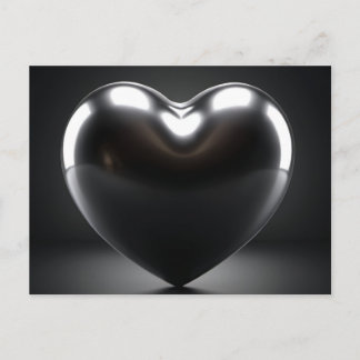 Zwart Hart Digitale Kunst Briefkaart