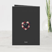 Zwart Hart en Krans van Zwarte Rozen Kaart (Achterkant)