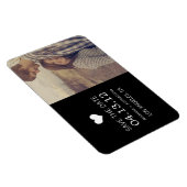 Zwart hart foto Bewaar de datum magneet (Rechterzijde)