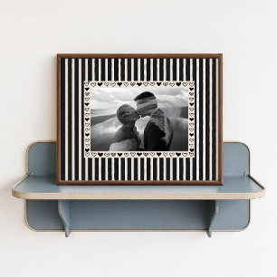 Zwart Hart Foto Poster - Gepersonaliseerd Cadeau
