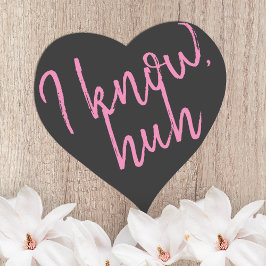 Zwart Hart Gevormde Sticker Roze Script Lettering