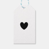 Zwart Hart Gift Labels Cadeaulabel (Voorkant)