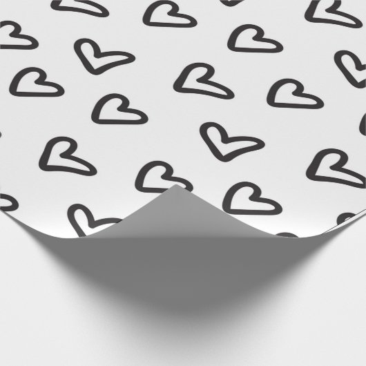 Zwart Hart inpakpapier (Hoek)