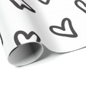 Zwart Hart inpakpapier (Rol Hoek)