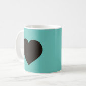 Zwart hart koffiemok (Voorkant links)