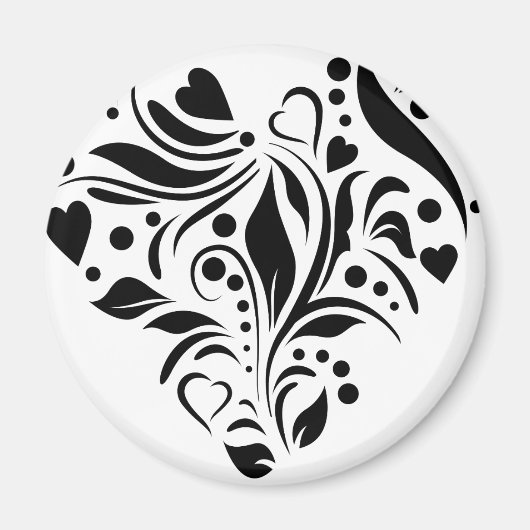 Zwart hart magneet (Voorkant)