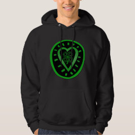 Zwart hart met Shamrock St Patrick's Day Hoddie Hoodie