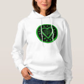 Zwart hart met Shamrock - St Patrick's Day Hoodie (Voorkant)