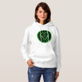 Zwart hart met Shamrock - St Patrick's Day Hoodie (Voorkant volledig)