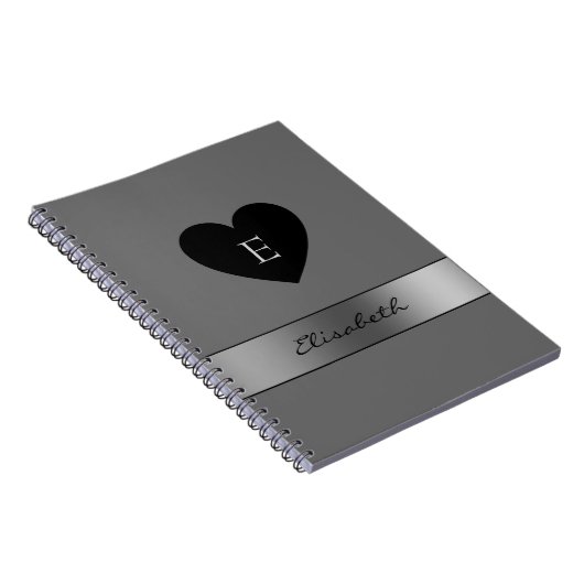 Zwart hart notitieboek (Rechterzijde)