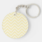 Zwart hart op gele Chevron Stripe met naam Sleutelhanger (Achterkant)