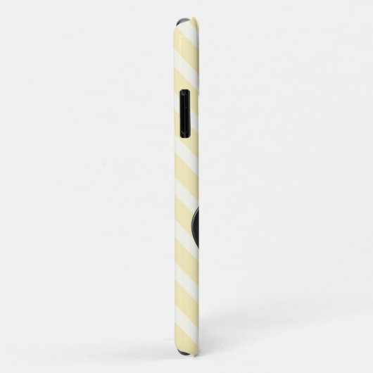 Zwart hart op gele Chevron Stripe-telefoontas Case-Mate iPhone Case (Achterkant/rechts)