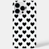 Zwart Hart Patroon Case-Mate iPhone Case (Achterkant)