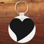 Zwart hart sleutelhanger (Voorkant)