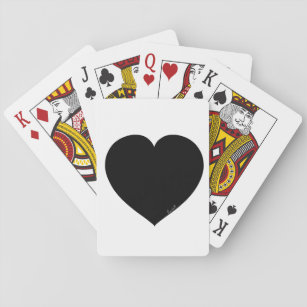Zwart hart speelkaarten