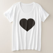 Zwart hart T-shirt (Design voorkant)