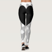 Zwart hart terug leggings (Achterkant)