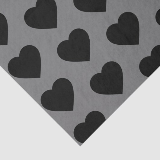 Zwart hart tissuepapier (Detail)