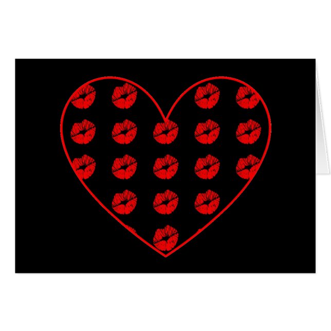 Zwart hart van Kisses (Voorkant Horizontaal)