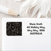 Zwart hartpatroon etiket (Insitu)