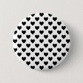 Zwart Hartpatroon Ronde Button 5,7 Cm (Voorkant)