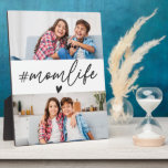 Zwart Hashtag Momlife 2 Foto's Aangepast Fotoplaat<br><div class="desc">Omarm het mooie en de humor van het moederschap met de zwarte hashtag Momlife 2 Photos Custom Plaque. Dit strakke zwarte ontwerp toont het iconische "#Momlife"-bijschrift naast twee aanpasbare fotoslots om uw meest gekoesterde momenten weer te geven. Perfect als een stijlvolle toevoeging aan uw huis of als een oprechte geschenk...</div>