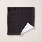 Zwart Heet Roze Monogram Initiaal Modern Aangepast Bad Handdoek (Wasdoekje)