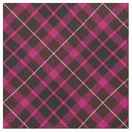 Zwart & Heet Roze Plaid Vet Patroon  Tartan Stof