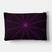 Zwart heet roze spinnenweb Halloween patroon Etui (Achterkant)