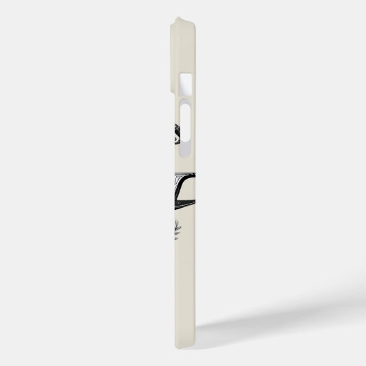 Zwart Heks Pet Witchy Letter W Custom Initiaal Case-Mate iPhone Case (Achterkant / Links)