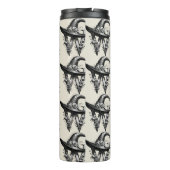 Zwart Heks Pet Witchy Letter W Custom Initiaal Thermosbeker (Achterkant)