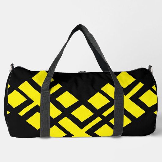 Zwart Helder Geel Plunjezak (Voorkant)