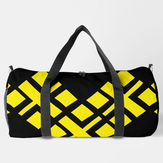 Zwart Helder Geel Plunjezak (Achterkant)