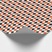 Zwart, helder Oranje en wit Harlequin Cadeaupapier (Hoek)