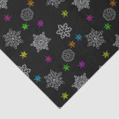 Zwart & Helder Sneeuwvlok Weefsel Papier (Detail)