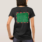 Zwart hemd voor dames, basiskatoen t-shirt (Achterkant)