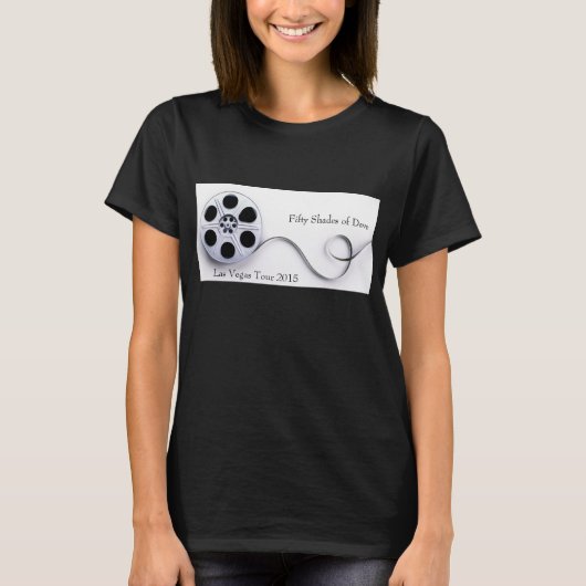 Zwart hemd voor dames, basiskatoen t-shirt (Voorkant)