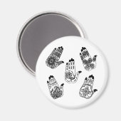 Zwart Henna Tattoo Handen Magneet (Voorkant / Achterkant)