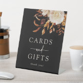 Zwart Herfst Kaarten Teken Reclamebord Met Voetstuk (Insitu)