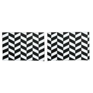 Zwart herringbone kussensloop